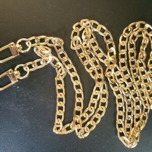 Gold Tone Handbag Chain Strap Replacement 46 Inch Crossbody DIY Crafts Y2K